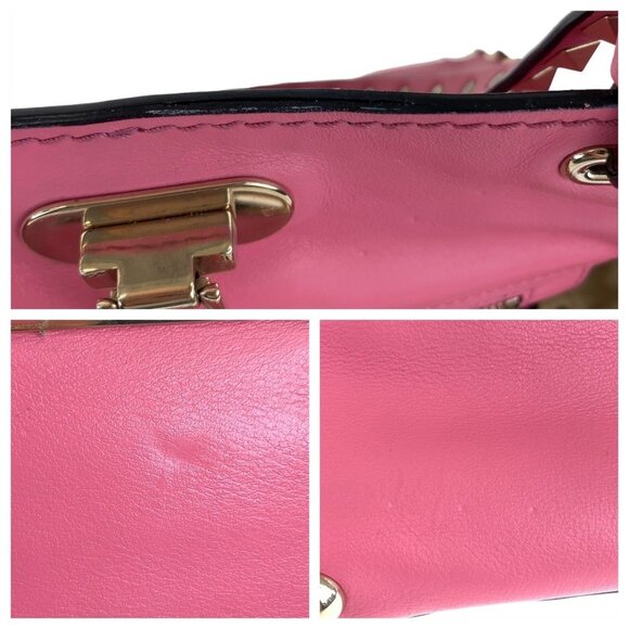 VALENTINO Pink Leather Shoulder Bag - Picture 5 of 10